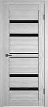 Дверь межкомнатная Atum Pro X26 VFD, Stone Oak, черное стекло