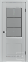 Межкомнатная дверь Emalex EC2 Crystal, цвет Steel, стекло белое сатинированное с алмазной гравировкой VFD 