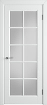 Межкомнатная остекленная дверь  Гланта 57ДО, эмаль белый VFD