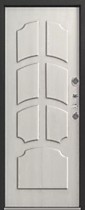 Дверь входная с терморазрывом для улицы Эталон ТМ-2, внешняя антик-серебро, МДФ-сосна милк 