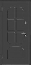Дверь входная для улицы с терморазрывом Цефей термо-3, внешняя с накладками, антик-серебро