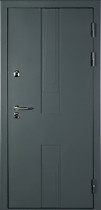 Дверь входная для улицы с терморазрывом Цефей термо, чёрный металлик внешняя (RAL 7035+муар 7016)