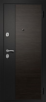 Дверь входная Орфей-311 «109Z», внешняя, цвет металла сатин серый, МДФ венге-горизонт