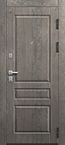 Дверь входная для квартиры С-110, внешняя серый муар - МДФ дуб мадейра, Центурион 