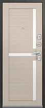Дверь входная для квартиры LUX-3, внутрь царговая панель со стеклом - лиственница светлая, Центурион