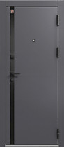 Дверь входная для квартиры LUX-5, внешняя графит муар - МДФ кашемир графит, Центурион
