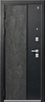 Дверь входная для квартиры LUX-7, внешняя серый муар, МДФ серый камень Центурион