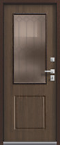 Дверь входная для улицы Т-1 Premium с терморазрывом и стеклопакетом, внутрь миндаль. стекло Bronze, , Центурион