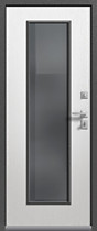 Дверь Т-2 Premium с терморазрывом для улицы, внешняя антрацит муар, внутрь МДФ софт ясень белый, стекло Gray, Центурион