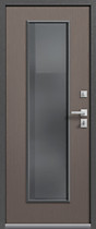 Дверь Т-2 Premium с терморазрывом для улицы, внешняя антрацит муар, внутрь МДФ софт ясень грей, стекло Grey, Центурион