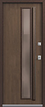 Дверь Т-4 Premium с терморазрывом для улицы, внутрь миндаль, стеклопакет, стекло Bronze, Центурион
