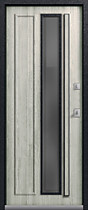 Дверь Т-5 Premium с терморазрывом для улицы, внутрь дуб полярный, стеклопакет, стекло Gray, Центурион