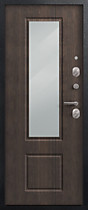 Дверь входная для квартиры с зеркалом V-04, внутрь венге, Центурион 