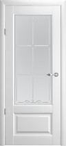 Дверь Эрмитаж 1 ПО (Vinyl), белый, стекло - галерея