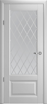 Межкомнатная дверь Эрмитаж 1 ПО с покрытием Vinil Albero, платина