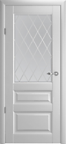 Межкомнатная дверь Эрмитаж 2 ПО с покрытием Vinil Albero, платина