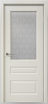 Межкомнатная дверь Классика-3 ПО Albero, с покрытием эмаль, латте