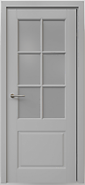Межкомнатная дверь Классика-4 ПО Albero, с покрытием эмаль, серый
