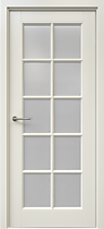 Межкомнатная дверь Классика-5 ПО Albero, с покрытием эмаль, латте