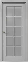 Межкомнатная дверь Классика-5 ПО Albero, с покрытием эмаль, серый