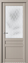 Межкомнатная дверь Олимпия ПО (Vinyl) Albero, с покрытием эмаль, серый