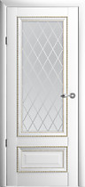 Дверь Версаль 1 ПГ (Vinyl), белый, стекло - ромб