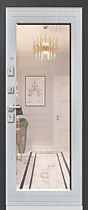 Дверь входная для квартиры с зеркалом фацетом А-1/1 (Агат) SibДвери, внутрь МДФ вяз прованс