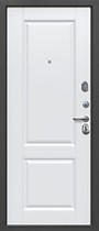 Дверь входная для квартиры 7,5. см серебро, внутрь велюр белый (Ferroni)