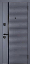 Дверь входная для квартиры Luxor 2МДФ Горизонт Феррони, внешняя сатин графит  