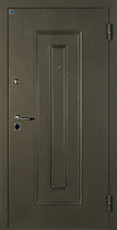 Дверь входная для квартиры Алмаз-1 Руст с зеркалом, внешняя бронзовый шёлк