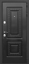 Дверь входная для квартиры Алмаз-2, внешняя черный шелк