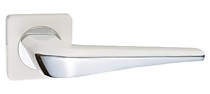 Дверная ручка Фиоре (Renz), супер белый-хром блестящий 