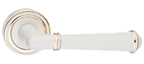 Дверная ручка Новара (Renz), белый золото