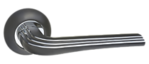 Дверная ручка Терамо (Renz), черный хром