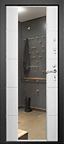 Дверь входная для квартиры Медея-321 М5 с зеркалом, софт-айс (белый)