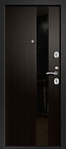 Дверь для квартиры Медея-321 (М1) «109Z» с молдингом, внутрь венге эко (стекло черное)