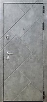 Дверь входная для квартиры Орфей-100, внутрь бетон лофт графит 
