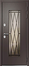 Дверь входная для улицы с терморазрывом Веста стеклопакет max Ретвизан, внешняя ral 8019
