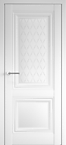Межкомнатная дверь Спарта 2 ПО с покрытием Vinil Albero, белый, секло Лорд