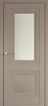 Межкомнатная дверь Спарта 2 ПО с покрытием Vinil Albero, серый, секло Лорд